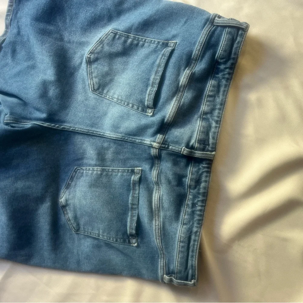 Women's Blue Denim Shorts - Picture 6 of 10